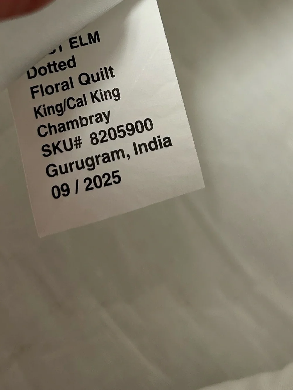 West Elm Dotted Floral Quilt king